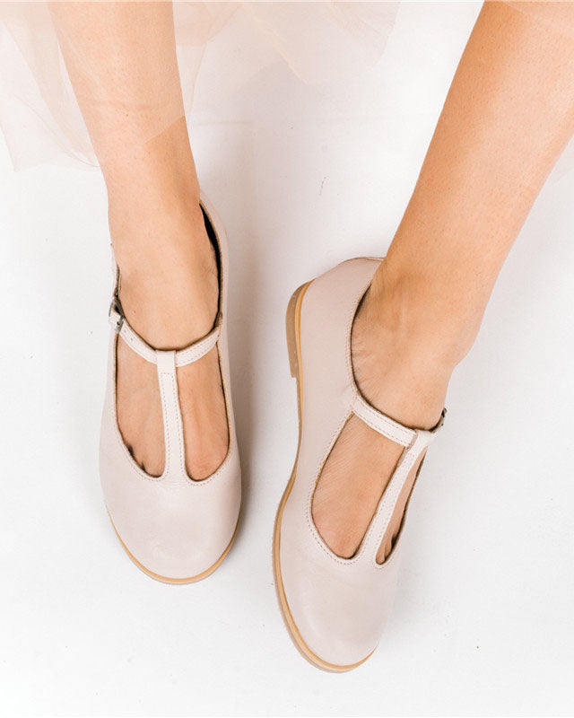 T-Strap Comfortable Shallow Flat Shoes