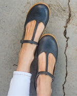 T-Strap Comfortable Shallow Flat Shoes