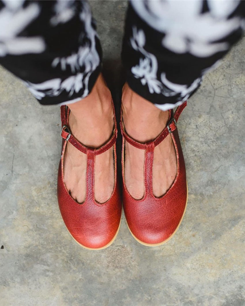 T-Strap Comfortable Shallow Flat Shoes