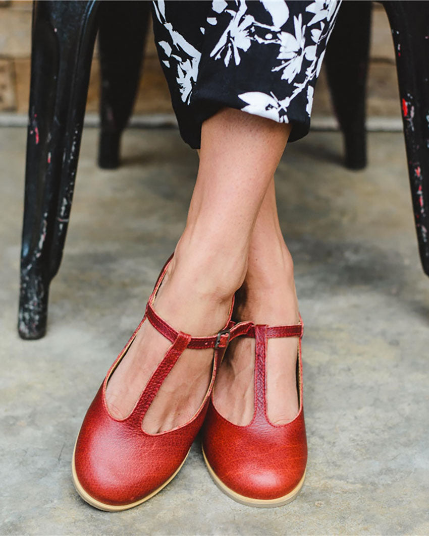 T-Strap Comfortable Shallow Flat Shoes