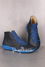 Vintage Lace-Up Flat Ankle Boots - Classic Restock