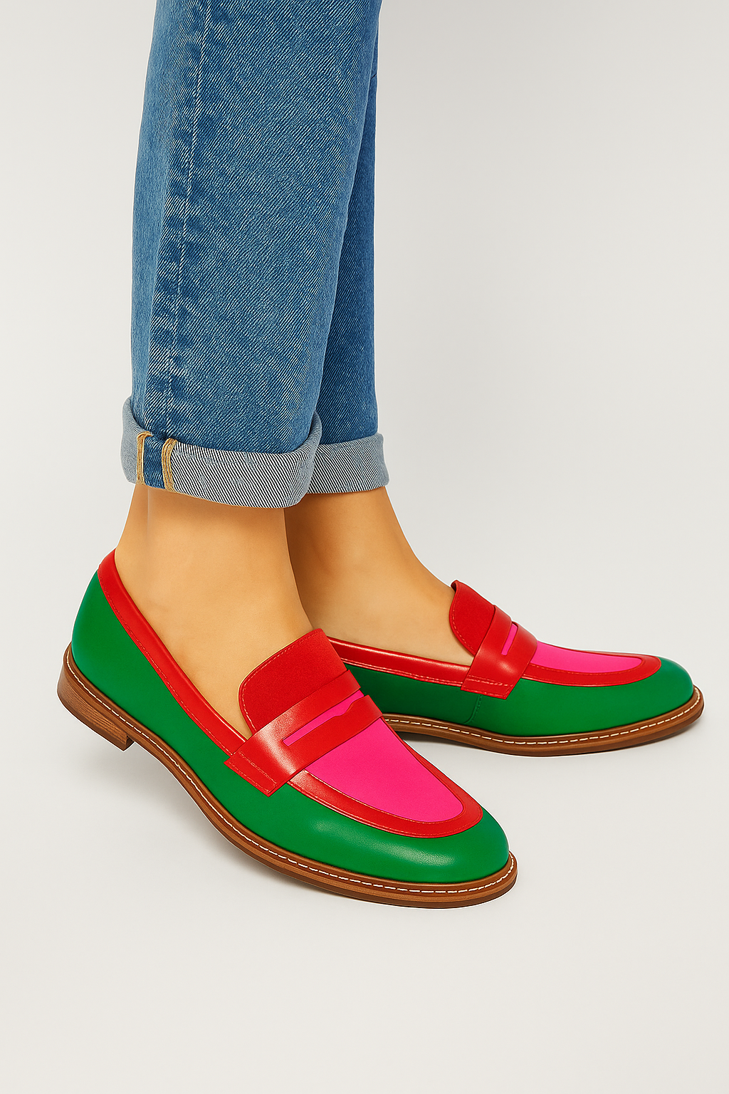 Slip-On-Loafer „Neon City“ im Colorblock-Design