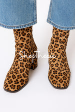 Bottes à talons mi-hauts colorblock à bout carré Maverick modernes