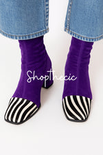 Modern Maverick Square toe colorblock mid-heeled boots