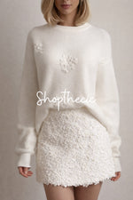 Maglione con ricamo floreale Cloud Touch