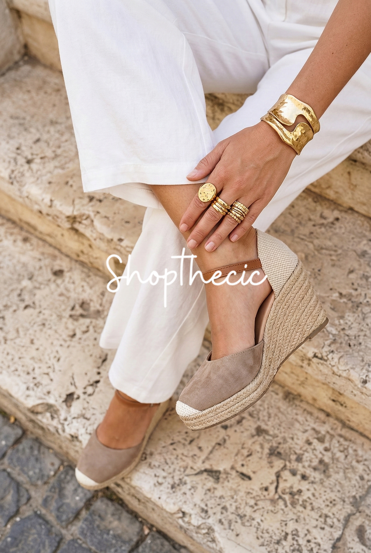 Ankle Strap Espadrilles Wedges Sandals