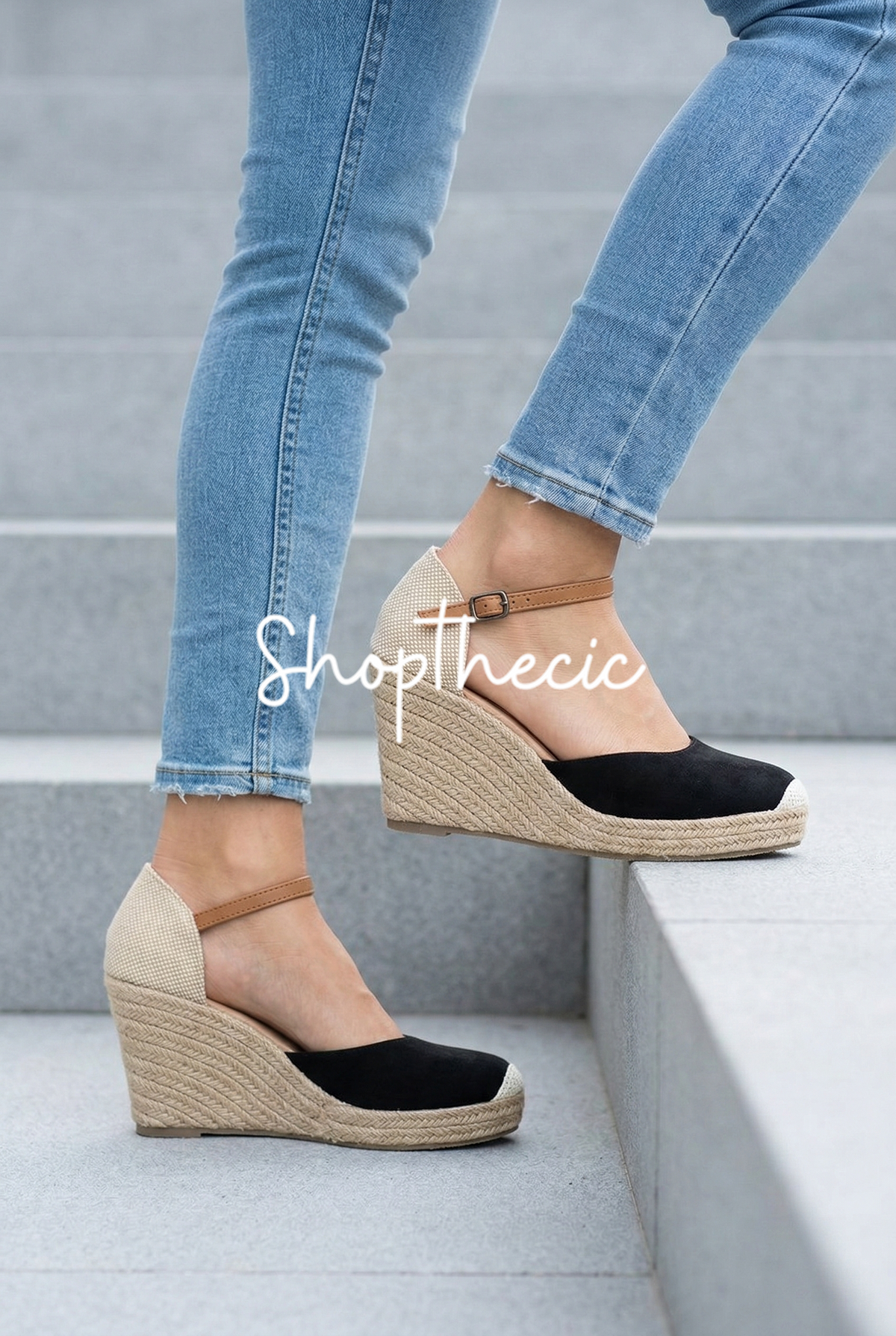 Ankle Strap Espadrilles Wedges Sandals