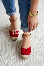 Ankle Strap Espadrilles Wedges Sandals