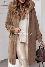 Narnia's Wardrobe Mink Fleece Extended Hooded Coat