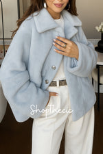 A Cozy Aura Loose lapel plush top