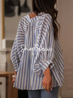 Alhambra Afternoon Stripe Print Blouse