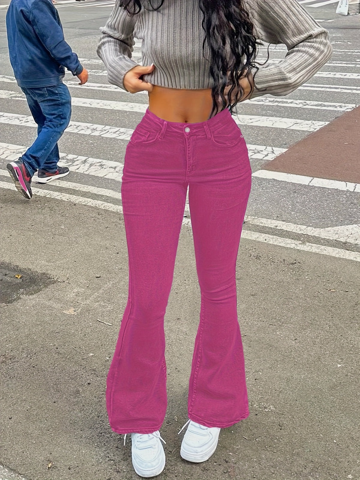 Retro Multi-Functional Y2K Urban High-Stretch Denim Trousers