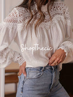 Kyoto Pleats Openwork lace Blouse