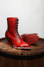 Fearless Stride Low-heeled lace-up ankle boots