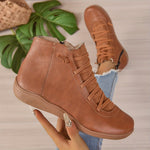 Bottines à plateforme et semelle souple confortables à enfiler avec fermeture éclair latérale