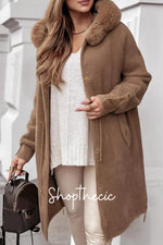 Narnia's Wardrobe Mink Fleece Extended Hooded Coat