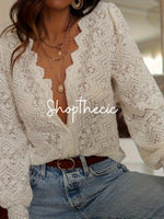 Kandinsky’s Rhythm Deep V Lace Blouse