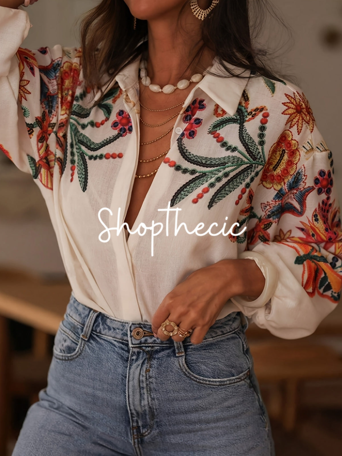 Sicilian Shade Print Blouse