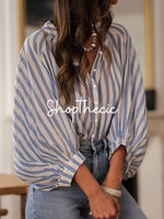 Alhambra Afternoon Stripe Print Blouse