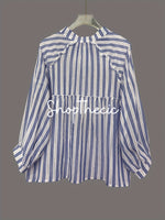 Alhambra Afternoon Stripe Print Blouse