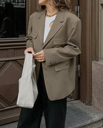 Locker sitzender Vintage-Blazer mit vier Taschen