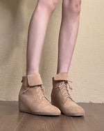 The Stylist Suede lace-up Martin boots