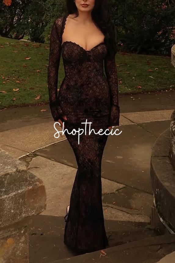 Abito sirena senza spalline con volume scolpito