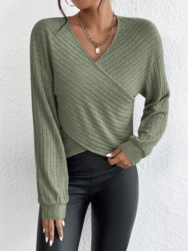 Pull croisé col V CozyKnit