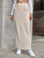 CozyKnit High-waisted slim-fitting knitted skirt