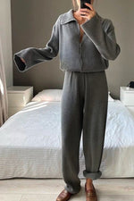 Edinburgh Royal Mile Knitted cardigan and trousers two-piece suit