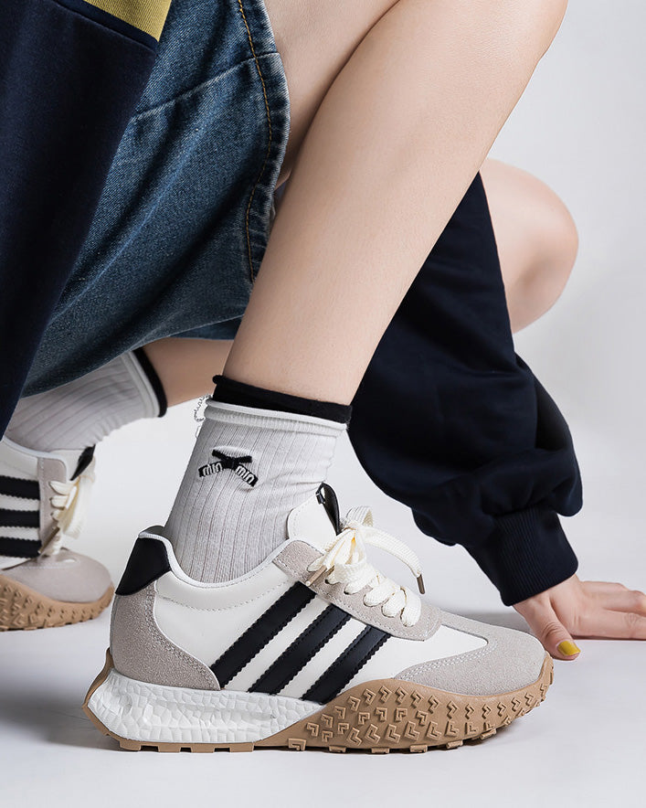 Foam Sole Hidden WedgeRetro Running Sneakers