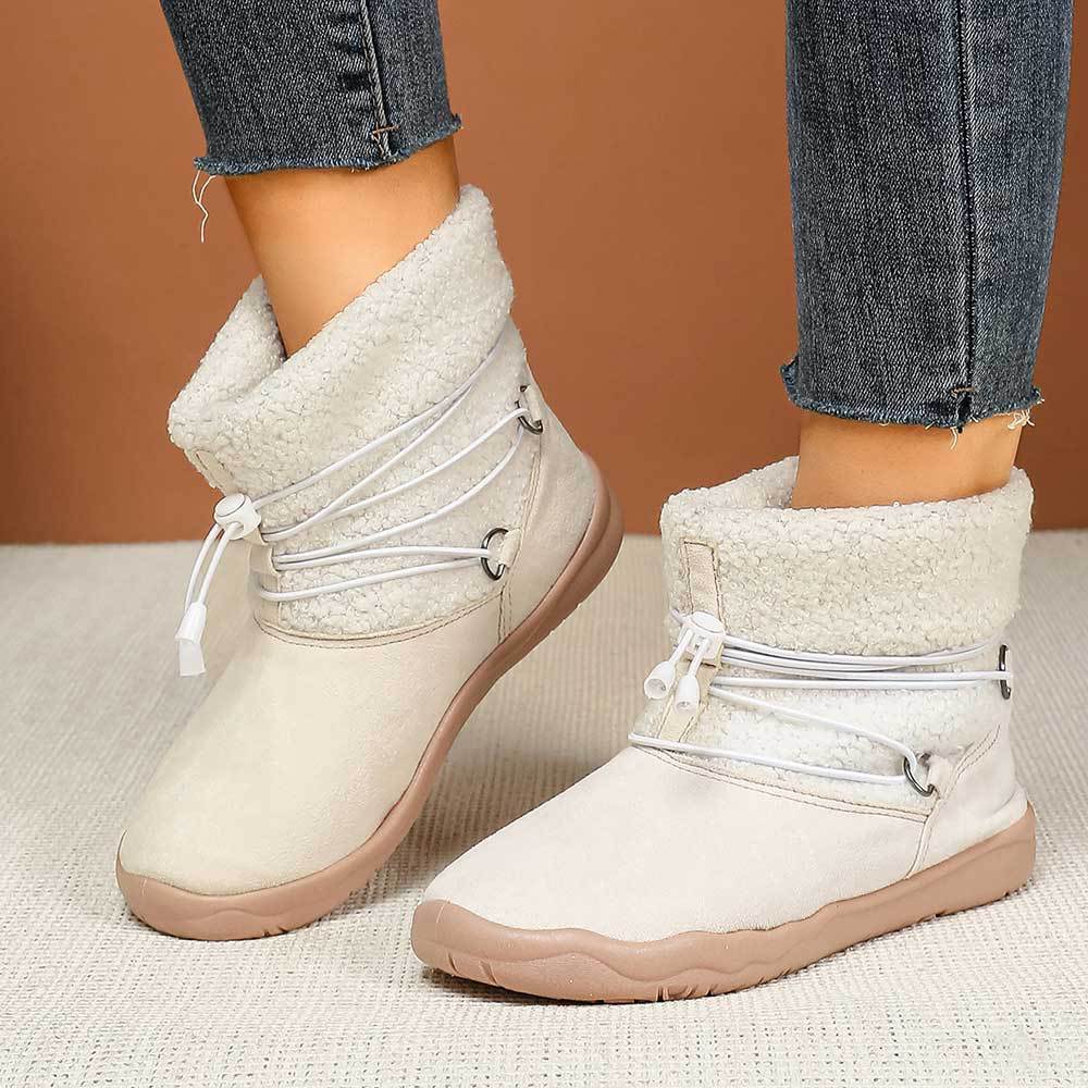 Easy lacing system suede high-top snow boots