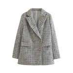 Tweed-Blazer, Vintage-Zweireiher-Mantel