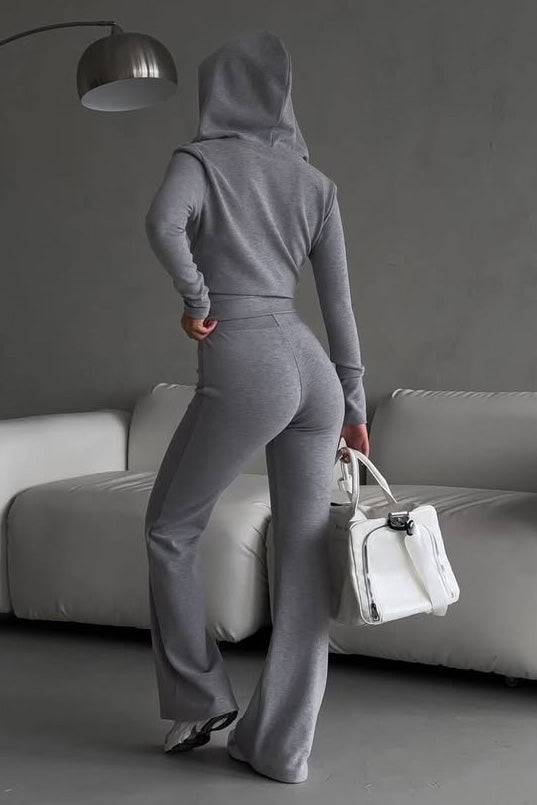 Homebody Club Slim-fit hooded two-piece set