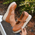 Retro-Espadrilles mit Keilabsatz und Mary-Jane-Schuhen