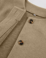 Brown Relaxed-fit Short Wool Coat