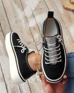 Shimmering Silver Lace-up Tongue Textile Athletic Shoes