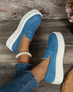 Shallow-cut Vamp Flat Slip-on Loafers