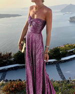 Strapless Shiny Dramatic Party Dress