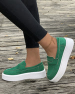 Shallow-cut Vamp Flat Slip-on Loafers