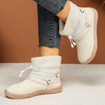 Easy lacing system suede high-top snow boots