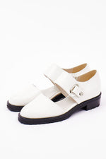 Mary Jane-Schuhe mit niedrigem Absatz und runder Spitze