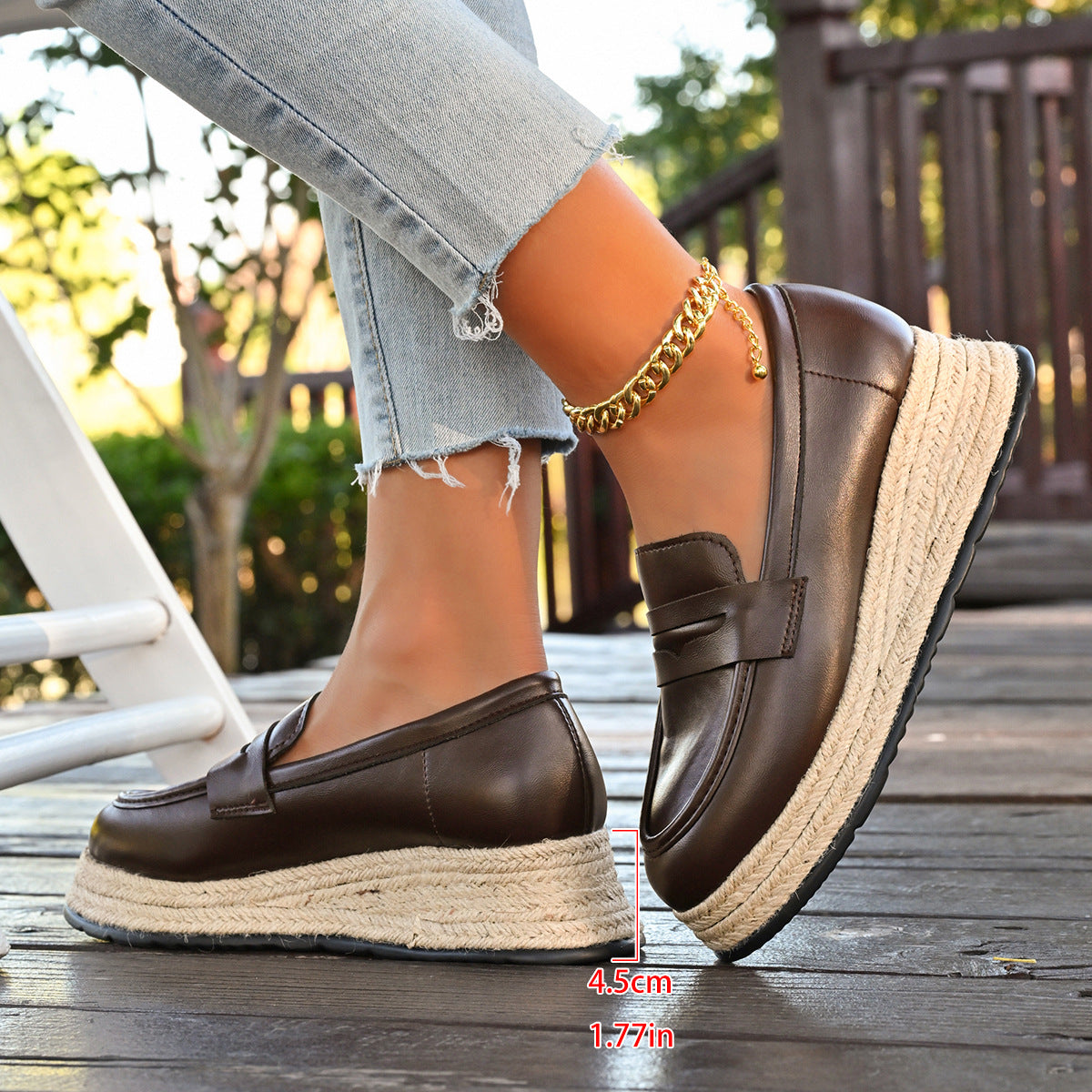 Schicke Slip-On-Loafer mit Keilabsatz