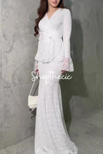 Abito in pizzo bianco Latent Luminescence