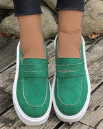 Shallow-cut Vamp Flat Slip-on Loafers