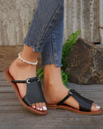 Chaussons plats à lanières tissées de couleur unie