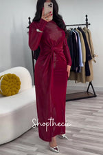 Timeless Aura Waist-cinching Layered long Dress