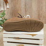 Retro leopard print double lace flat shoes