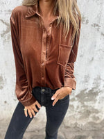 Velvet Single Breasted Shirt