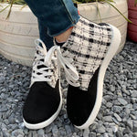 Leopard print patchwork canvas Chelsea boots